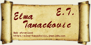 Elma Tanacković vizit kartica